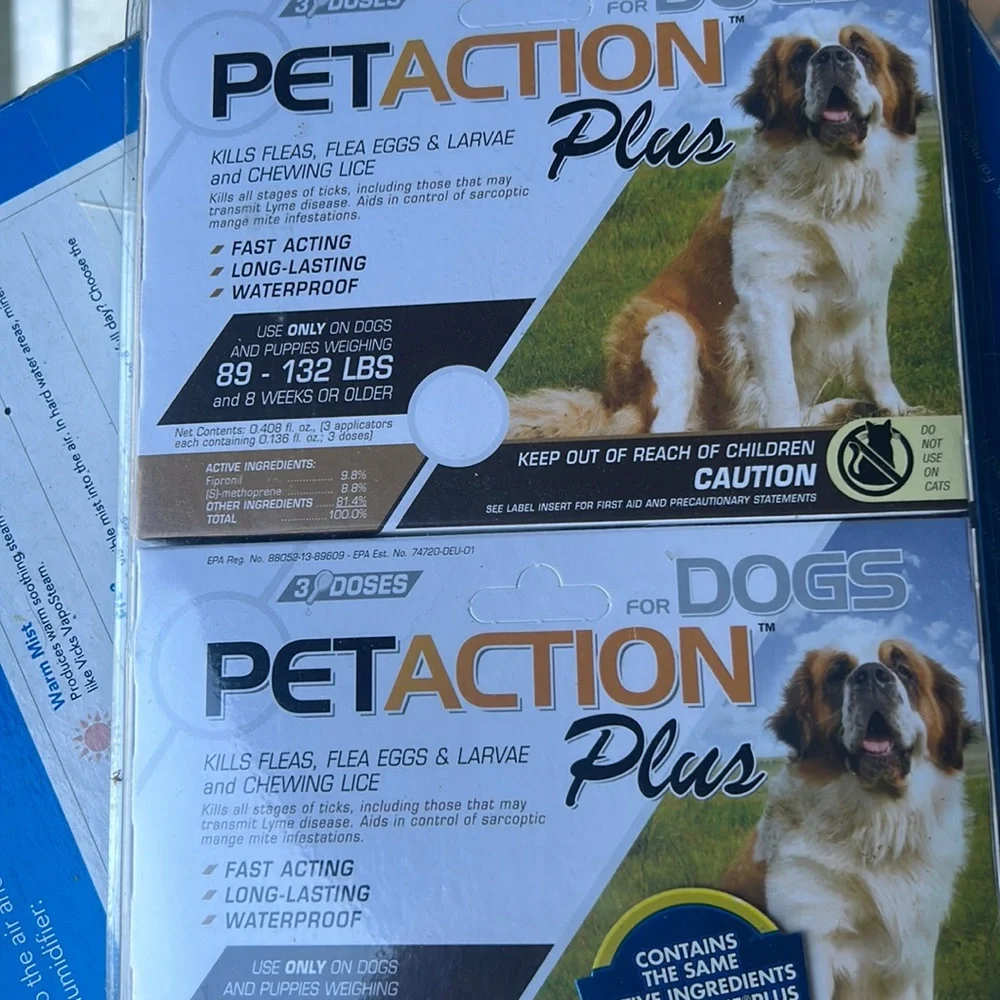Petaction plus for dogs 89- 132 pounds six doses